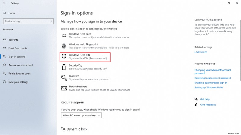 Khắc phục sự cố đăng nhập được chỉ định không tồn tại trong Windows 10