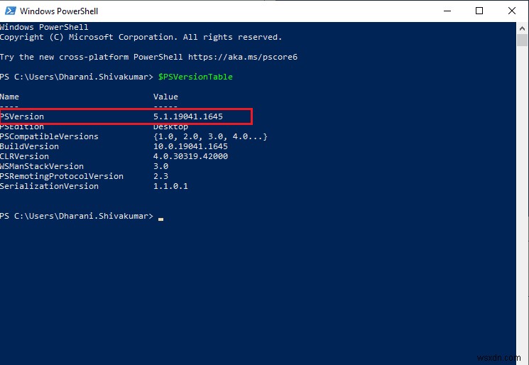 Cách kiểm tra phiên bản PowerShell trong Windows 10 