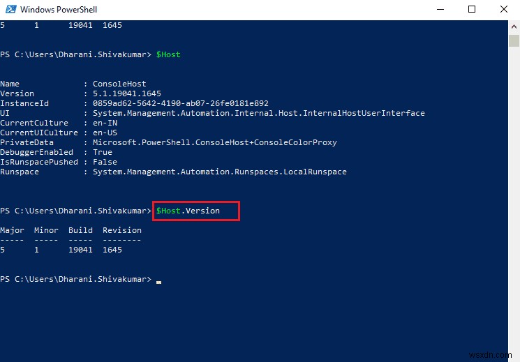 Cách kiểm tra phiên bản PowerShell trong Windows 10 