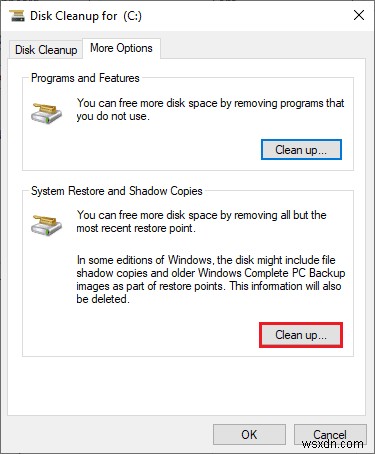 Sửa lỗi Microsoft 0x80070032 trong Windows 10 
