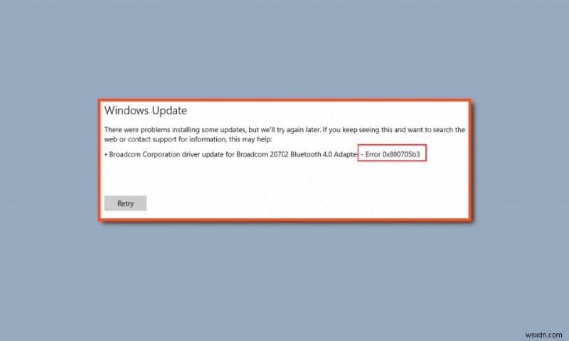 Sửa lỗi 0x800705b3 trong Windows Update