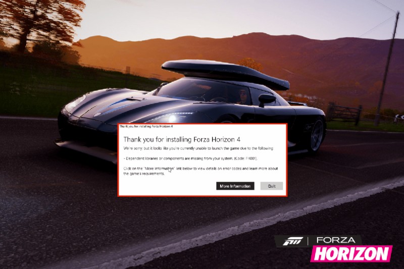 Sửa Forza Horizon 4 FH001 trong Windows 10 