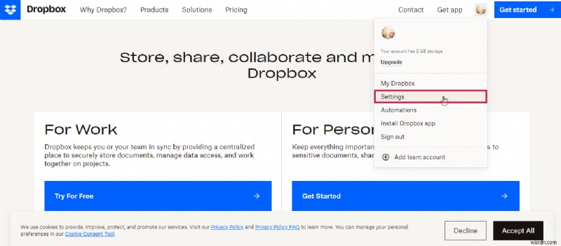 Sửa lỗi Dropbox Error 400 Message trong Windows 10 