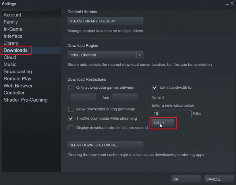 Cách thực hiện cập nhật tự động bằng Steam Disable 