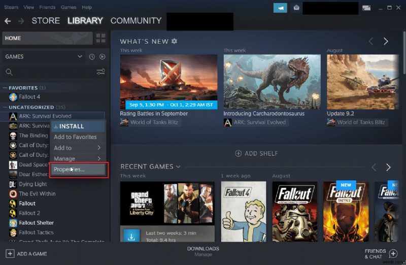 Cách thực hiện cập nhật tự động bằng Steam Disable 