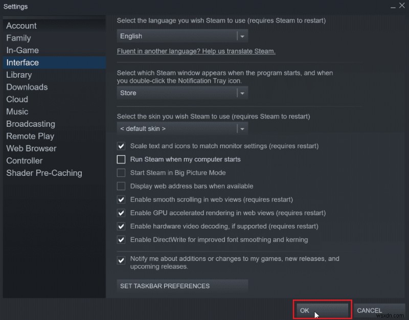 Cách thực hiện cập nhật tự động bằng Steam Disable 