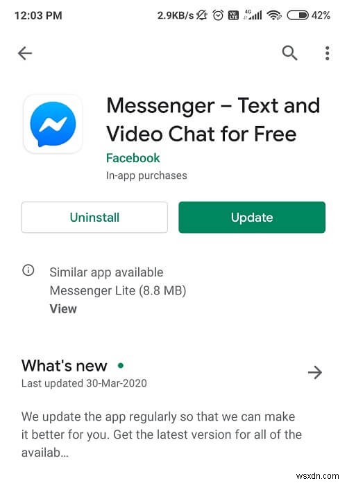 Sửa lỗi không thể gửi ảnh trên Facebook Messenger