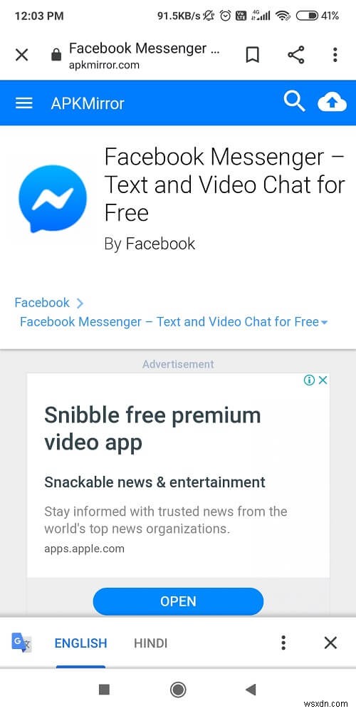 Sửa lỗi không thể gửi ảnh trên Facebook Messenger