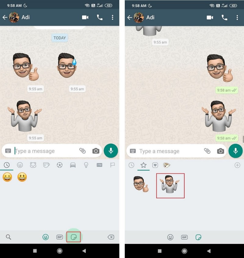 Cách sử dụng Hình dán Memoji trên WhatsApp dành cho Android