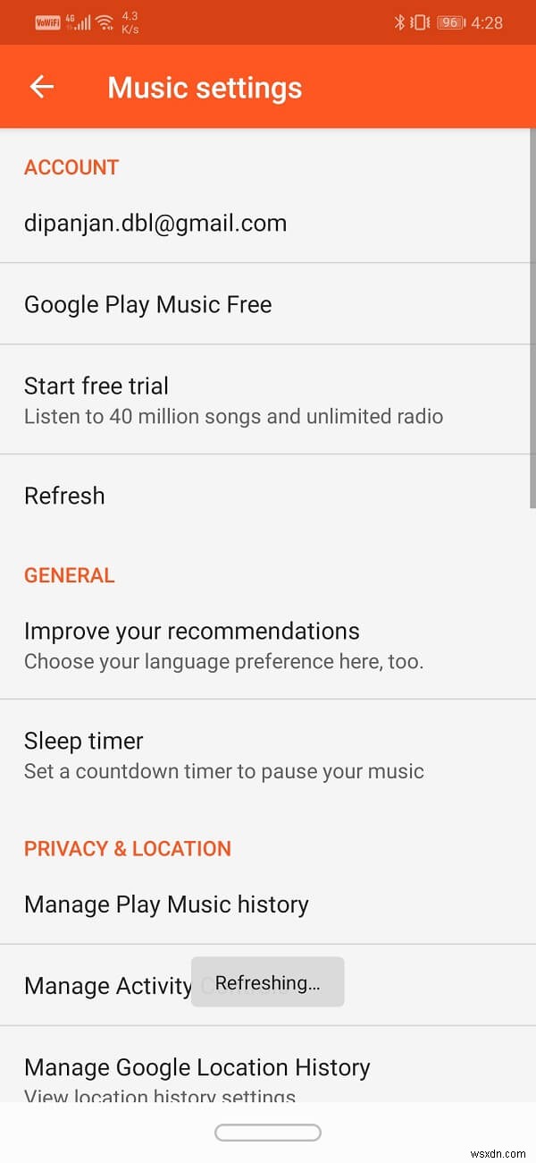 Khắc phục sự cố với Google Play Âm nhạc