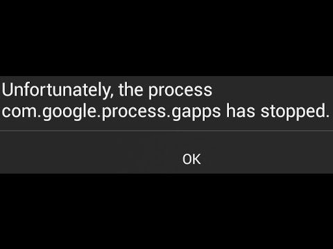 Khắc phục Rất tiếc, quá trình com.google.process.gapps đã dừng lỗi