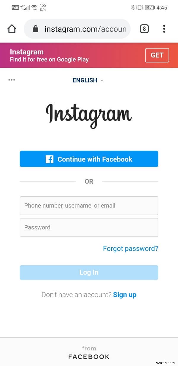 Sửa lỗi Instagram không thể làm mới nguồn cấp dữ liệu trên Android