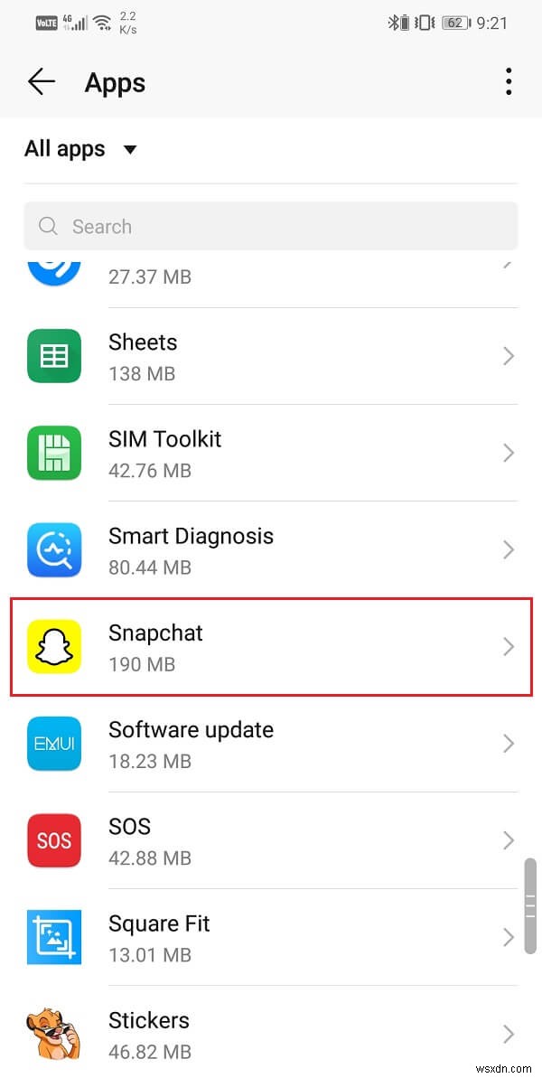 Khắc phục sự cố Snapchat bị trễ hoặc treo trên Android