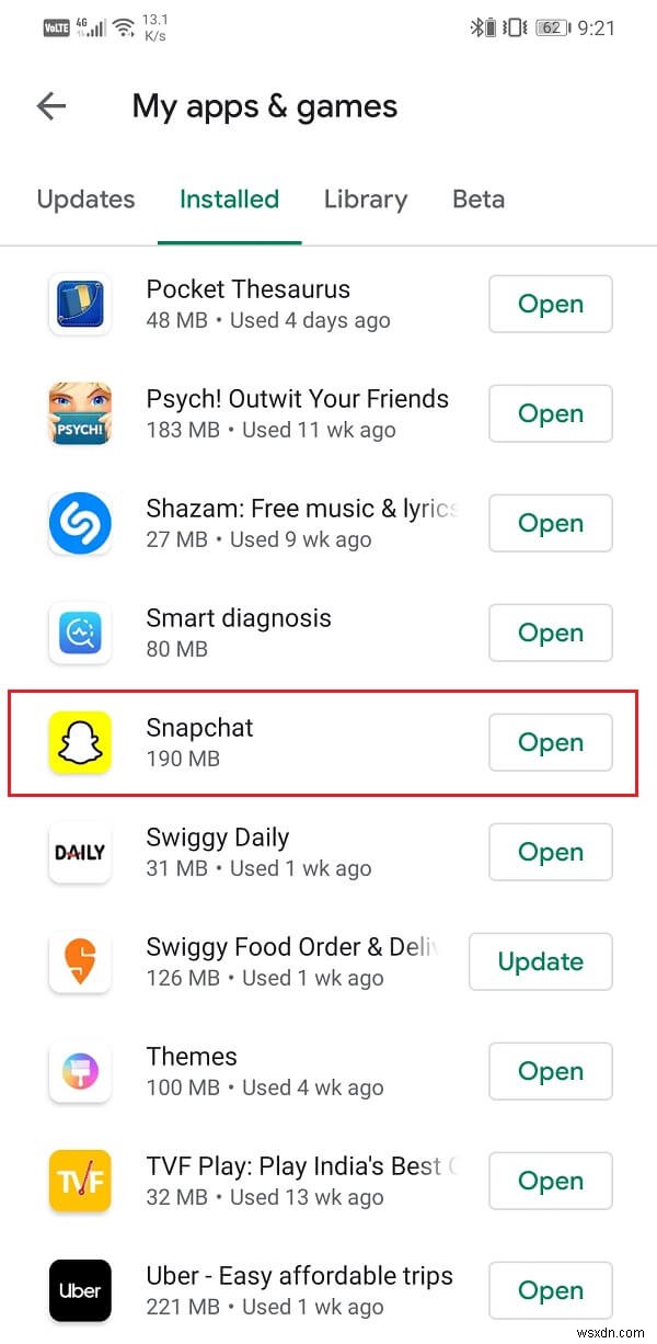 Khắc phục sự cố Snapchat bị trễ hoặc treo trên Android