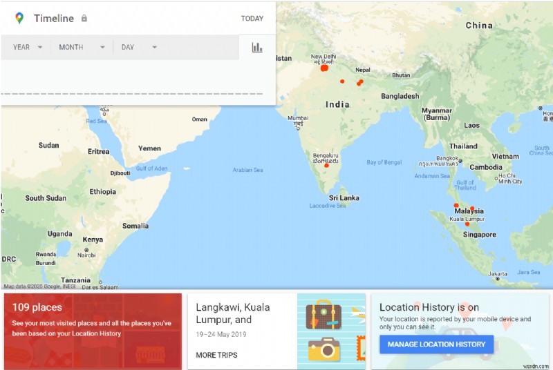 Cách xem Lịch sử vị trí trong Google Maps