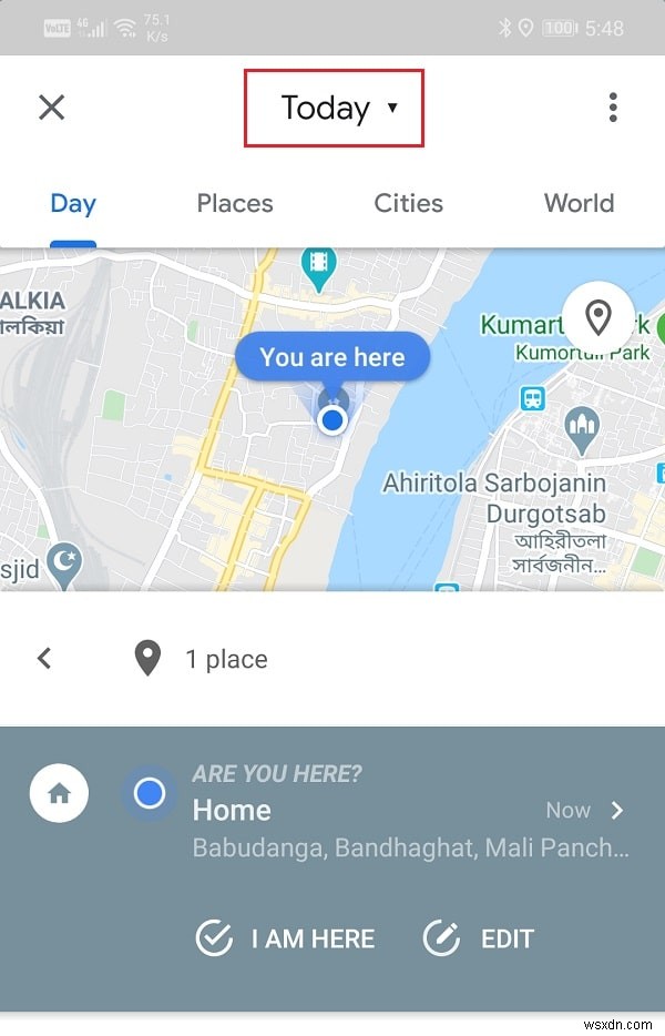 Cách xem Lịch sử vị trí trong Google Maps