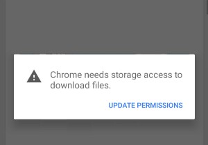 Khắc phục lỗi  Yêu cầu truy cập bộ nhớ  trên Chrome Android