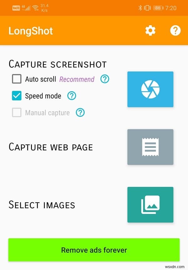 Cách chụp ảnh chụp màn hình cuộn trên Android