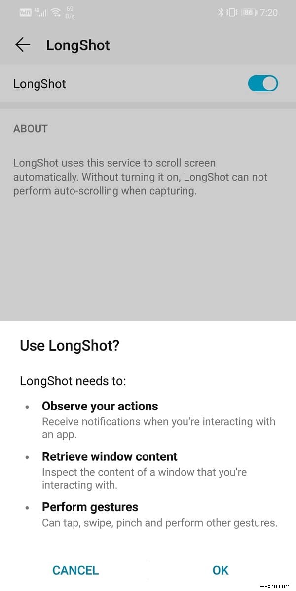Cách chụp ảnh chụp màn hình cuộn trên Android