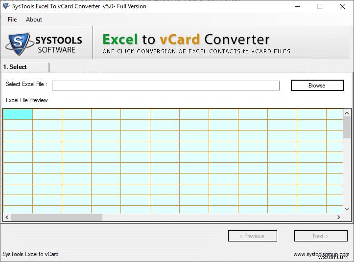 Làm cách nào để chuyển đổi tệp Excel (.xls) thành tệp vCard (.vcf)?