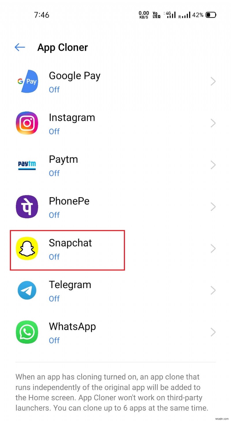 Cách chạy hai tài khoản Snapchat trên một điện thoại Android?
