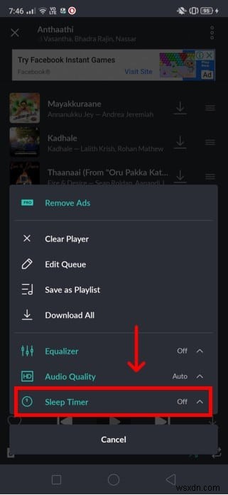 Cách tự động tắt nhạc trên Android