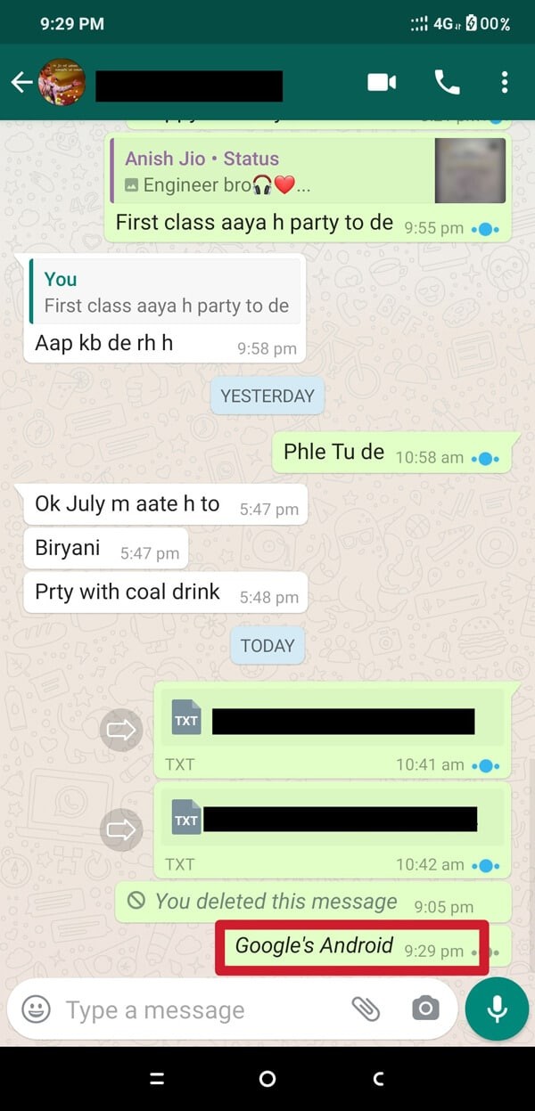 Cách thay đổi kiểu phông chữ trong WhatsApp