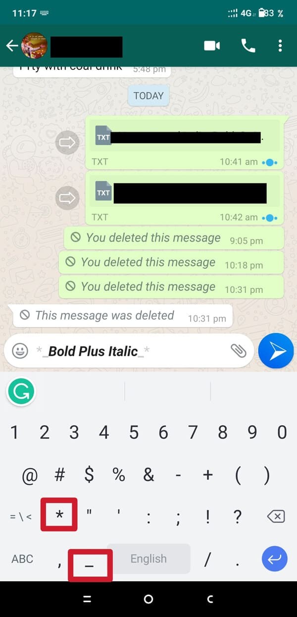 Cách thay đổi kiểu phông chữ trong WhatsApp