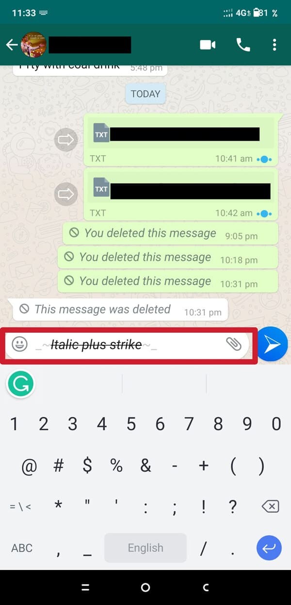 Cách thay đổi kiểu phông chữ trong WhatsApp