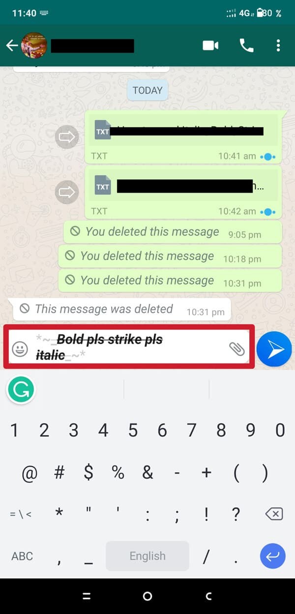 Cách thay đổi kiểu phông chữ trong WhatsApp