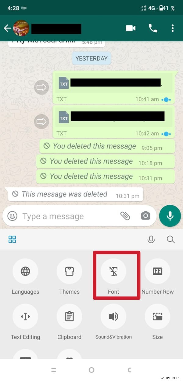 Cách thay đổi kiểu phông chữ trong WhatsApp