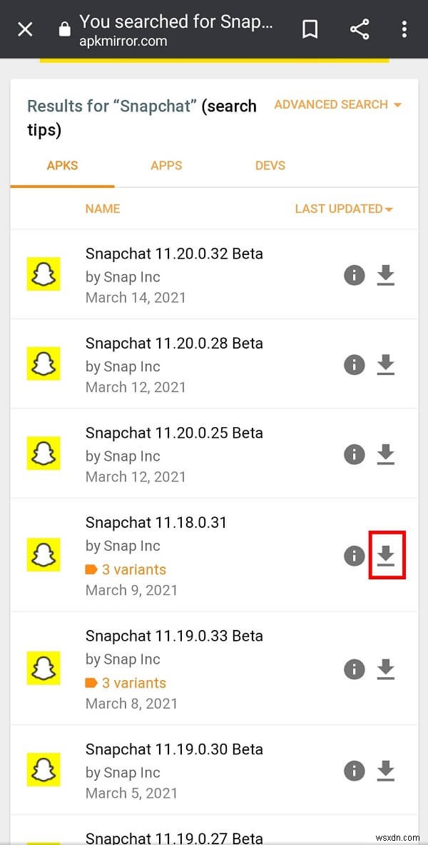 Cách thoát khỏi bản cập nhật Snapchat trên Android