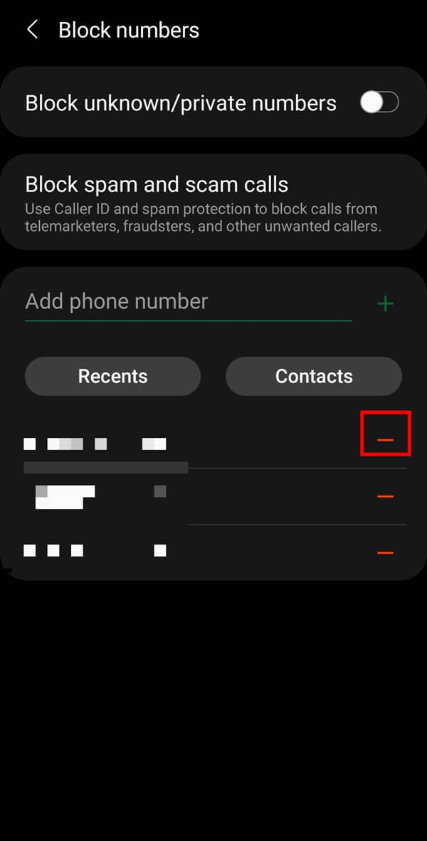 Cách chặn số riêng trên điện thoại Android