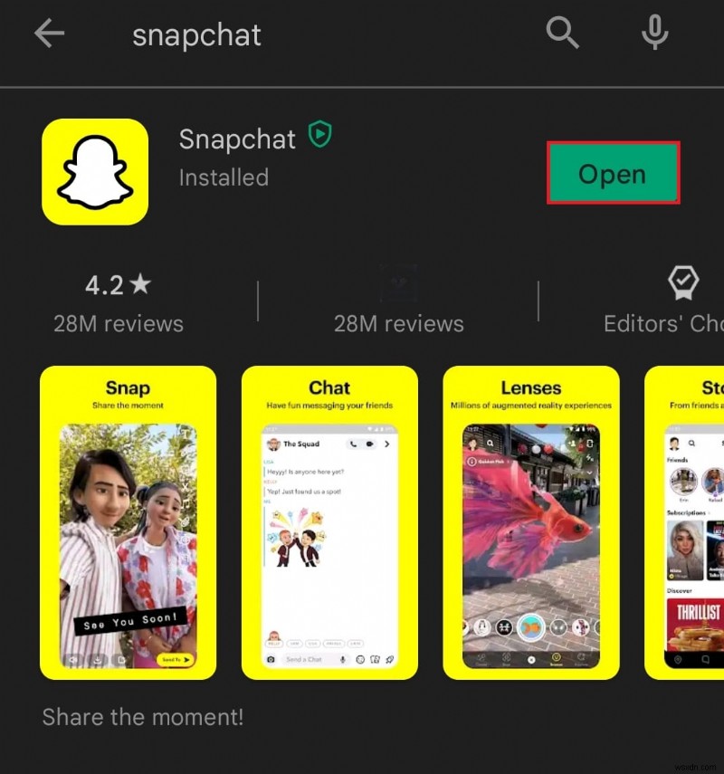 Sửa Snapchat không tải câu chuyện