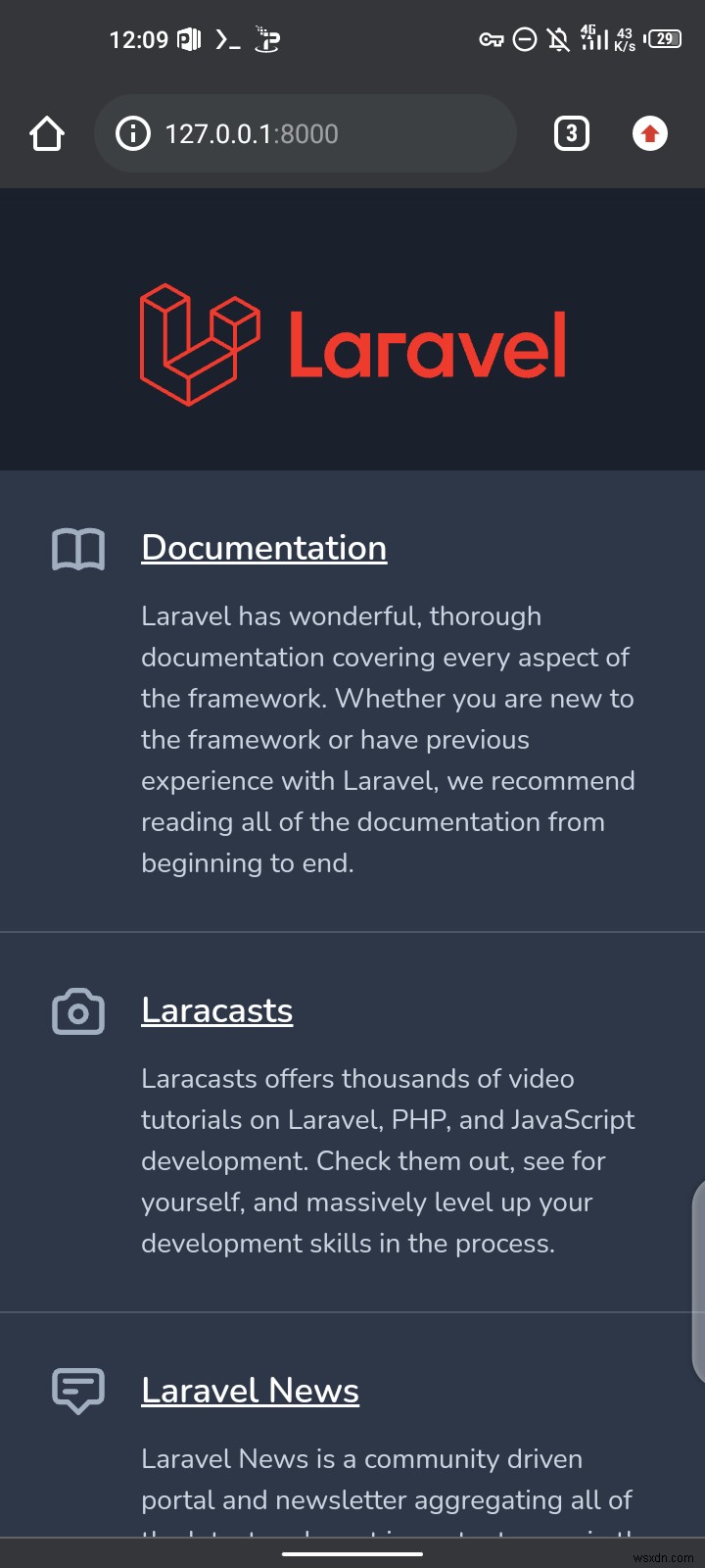 Cách thiết lập Laravel 8 trên điện thoại Android của bạn 