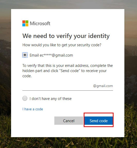 Đặt lại mật khẩu Account.live.com