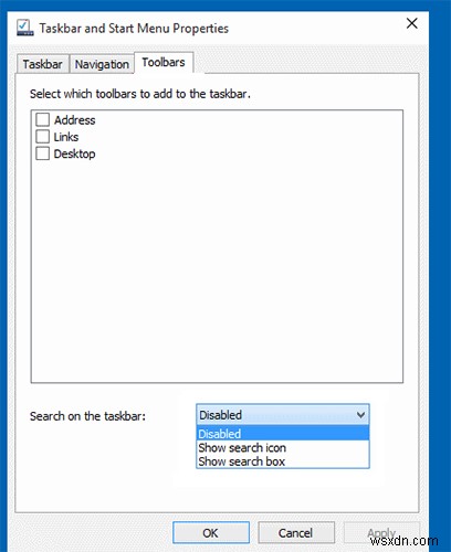 3 cách xóa hộp tìm kiếm khỏi thanh tác vụ Windows 10