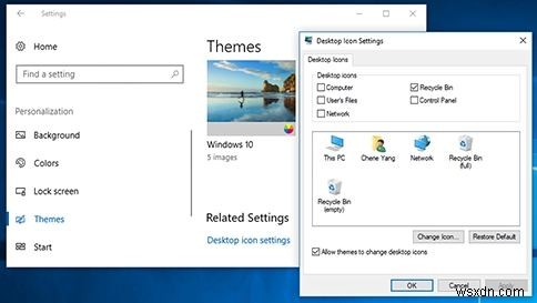 Cách thêm, thay đổi, xóa và khôi phục biểu tượng màn hình trên Windows 10