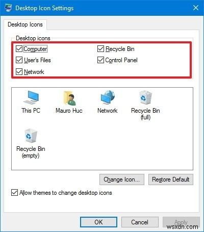 Cách thêm, thay đổi, xóa và khôi phục biểu tượng màn hình trên Windows 10