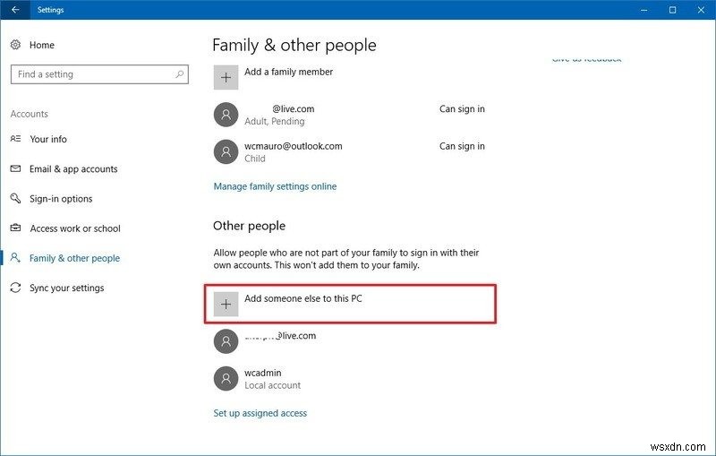 Cách thêm tài khoản khách trong Windows 10