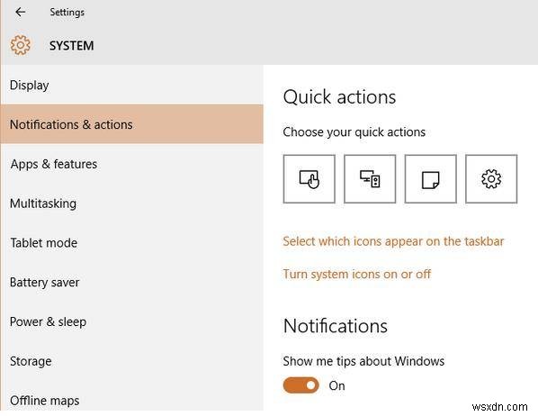 Cách tắt Mẹo, Thủ thuật và Đề xuất trong Windows 10