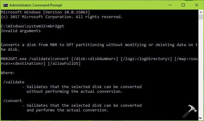 Cách chuyển MBR sang GPT mà không mất dữ liệu trong Windows 10