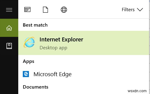 Cách định vị và khởi chạy Internet Explorer 11 trên Windows 10