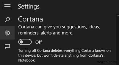 Cách tắt tính năng thu thập dữ liệu cá nhân trong Cortana trên Windows