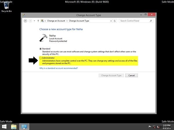 Mất quyền quản trị viên trong Windows 10 / 8.1 / 8/7, phải làm gì?