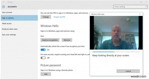 Cách đặt tính năng nhận dạng khuôn mặt Hello trong Windows 10