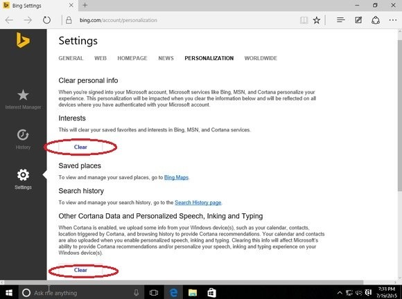 Cách bật và tắt Cortana trong Windows 10