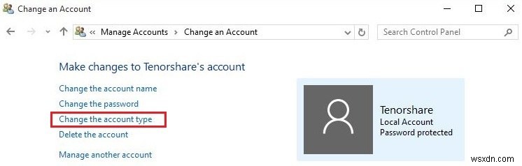 2 Cách thay đổi loại tài khoản của người dùng trong Windows 10