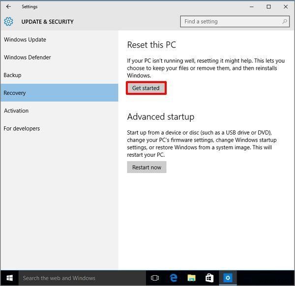 Các bước dễ dàng để Đặt lại Windows 10 về Cài đặt gốc