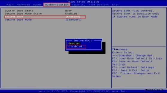 Cách khôi phục mật khẩu Windows 8 / 8.1 / 10 trên máy tính Acer dựa trên UEFI